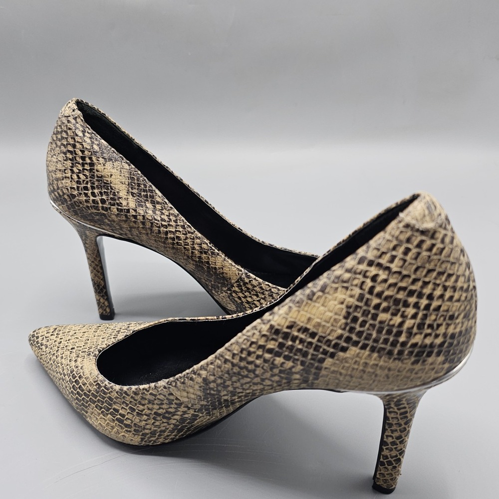 Lauren Ralph Lauren Women's Leather Snake Print Shoes Heels Size 8.5B‎